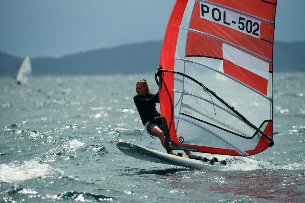 RSX Women, Patrycja Lis - 2014 ISAF Sailing World Cup Hyeres, Day 1 ©  Franck Socha / ISAF Sailing World Cup Hyeres http://swc.ffvoile.fr/